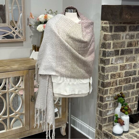 MAR SEA Women’s Ombré Wrap Scarf in Rosewood Combo One Size - Picture 12 of 15